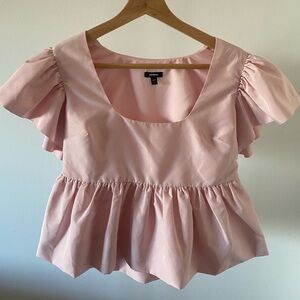 Light Pink Ruffled Blouse